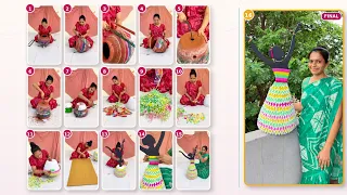 From old water pot and Cotton buds to a beautiful handmade doll
