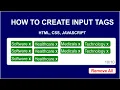 Add Tags Input Box in HTML CSS JavaScript Tags Input