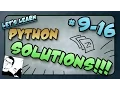 Let s Learn Python SOLUTIONS - 16