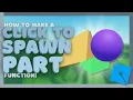 How to make a click to spawn a part function in Roblox Studio