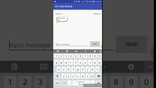 Bubble chat app view using 9 patch image in Android Studio DEMO