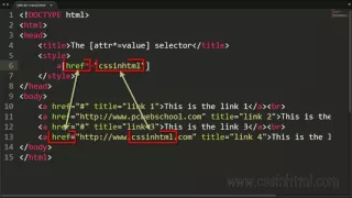 CSS attr value selector