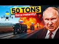 50 Ton Ammo Depot Wipes Out Russia's Convoy in Seconds