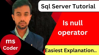 is null operator in sql sql server tutorial for beginners sql queries is null operator sql