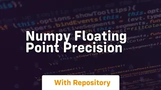 numpy floating point precision