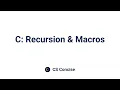 11 C Recursion Macros Programming Fundamentals