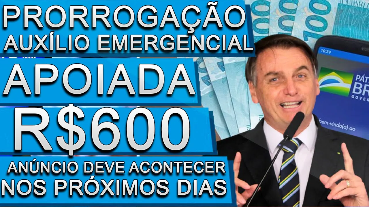 ✅ CONFIRMADO! PRORROGAÇÃO DO AUXÍLIO EMERGENCIAL ESTÁ NOS PLANOS DE BOLSONARO PARA OS PRÓXIMOS DIAS