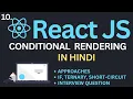 Conditional Rendering in ReactJs Tutorial in Hindi Complete React Course in Hindi