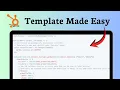 How to build custom coded template in HubSpot