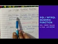 - Numeric Functions with example with notes
