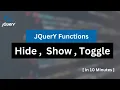 1 - JQuery Toggle Functions Practice JavaScript Jquery In 10 Minutes