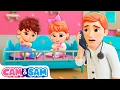 🐮Cinco Animalitos Saltando en la Cama 🐔 Canciones para Niños | Cam \u0026 Sam en Español