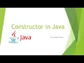 Constructor in Java Part - 1