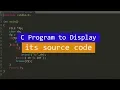 C Program to display its own source code as output tutorial