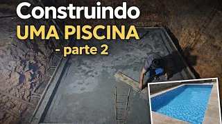 Olha como fizemos uma base forte para construção da nossa piscina de alvenaria
