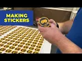 How to Make Stickers Die Cut Stickers my process start to finish - Print laminate cut HP Latex