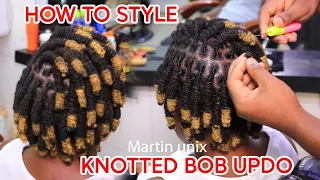 Elegant Barrel Roll Bob Tutorial Loc Knots Bob Short Loc styles