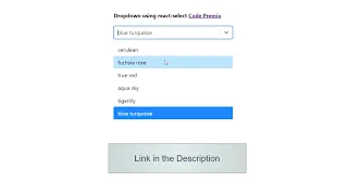 How to create a dropdown in React using react-select Output