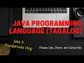 Java Programming Language Tagalog