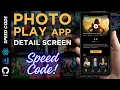 React Native Development Detail Screen UI Speed Coding for PhotoPlay App