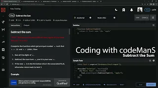 Codewars 8 kyu Subtract the Sum Javascript