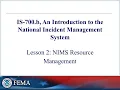 Lesson 2 1 - NIMS Resource Management