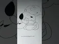 Peanuts - How to Coloring Page of Charlie Brown and Snoopy Hugs With Markers