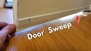 Installing a Door Sweep Seal Gap Keep Drafts Bugs Out - Jonny DIY