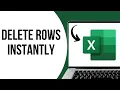 How to delete multiple rows all at once in Excel