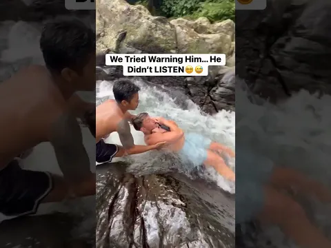 Natures Waterslides don’t MESS AROUND🤯😅 #adventure #travel #sports #funnymoments