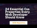 24 essential css properties every web developer should know