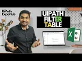 UiPath Tutorial Uipath Filter Table