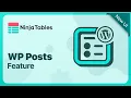 Transform Your WP Posts into WordPress Tables with Ninja Tables