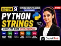 Python Strings in Hindi Complete String Tutorial with Examples Python Lecture 9