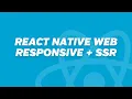 React Native web Responsive styles Server-side rendering Case study