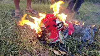 Gara gara bakar barongan singa putih marah