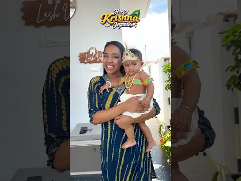 Janmashtami with our kutty Krishnan @lashkutty_