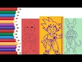 How to color Dragon Ball Z activities for kids learning colors purple kolouring