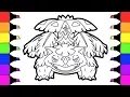 Pokemon Coloring Pages Mega Venusaur Evolution colouring book fun
