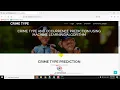 Crime Type and Occurrence Prediction Using Machine Learning Algorithm Python Final Year Project