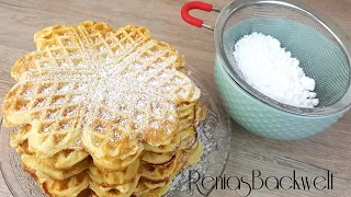 Waffeln-Waffelteig Grundrezept-Basic Teig Rezept für süße und salzige Waffeln selber machen.Zutatenl. 