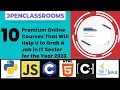 Open Classrooms Premium Online Courses 2023 Free Certificates Learn HTML CSS Python Java