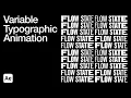Super Easy Variable Typography After Effects