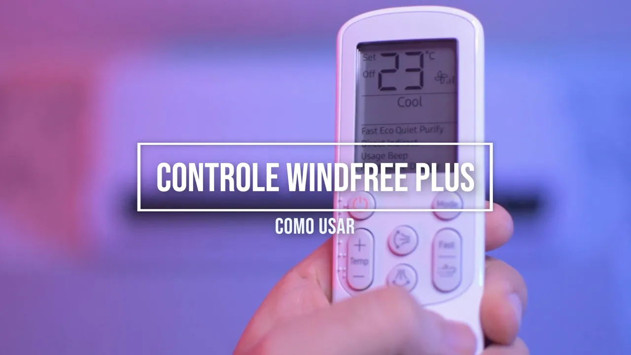 Funções do controle remoto ar condicionado WindFree Plus Samsung @samsungbrasil