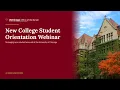 University of Chicago New College Student Orientation Webinar for Student Account Management