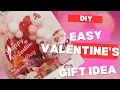 Valentines gift idea Valentine box with a balloon backdrop