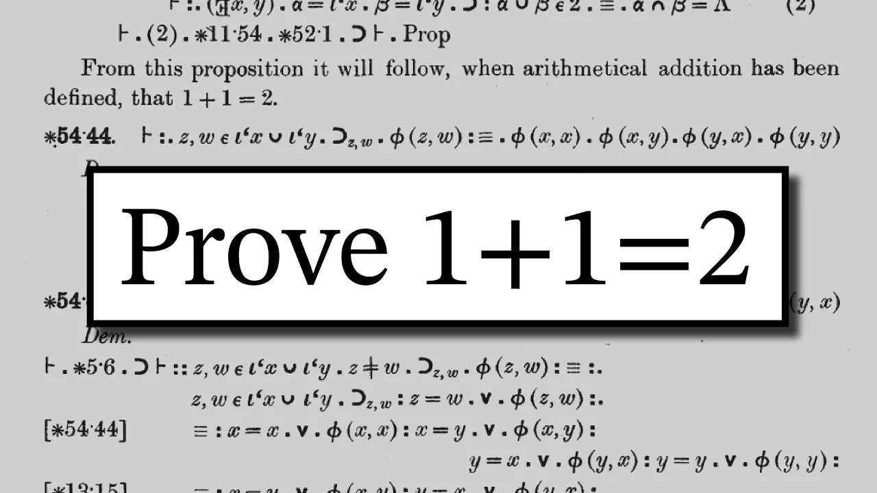 The 362-Page Proof That 1+1=2