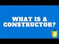 What is a constructor in JavaScript