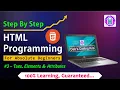 HTML for Beginners SEBA Class 10 - Chapter 2 Tags Elements Attributes