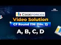 A B C D - Codeforces Round 1116 Div 2 Solution CPS Academy
